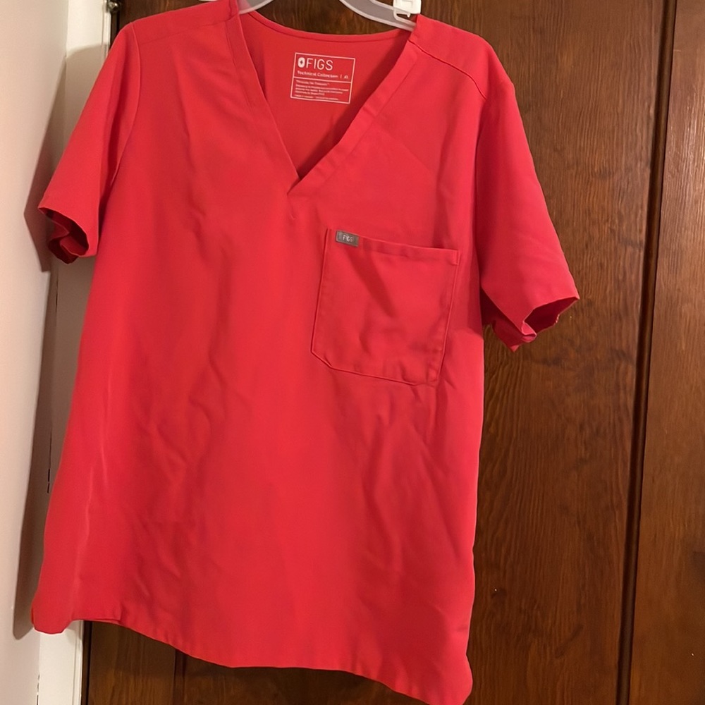 Figs scrubs set- neon red
